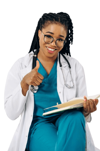 Healthcare professional using technology